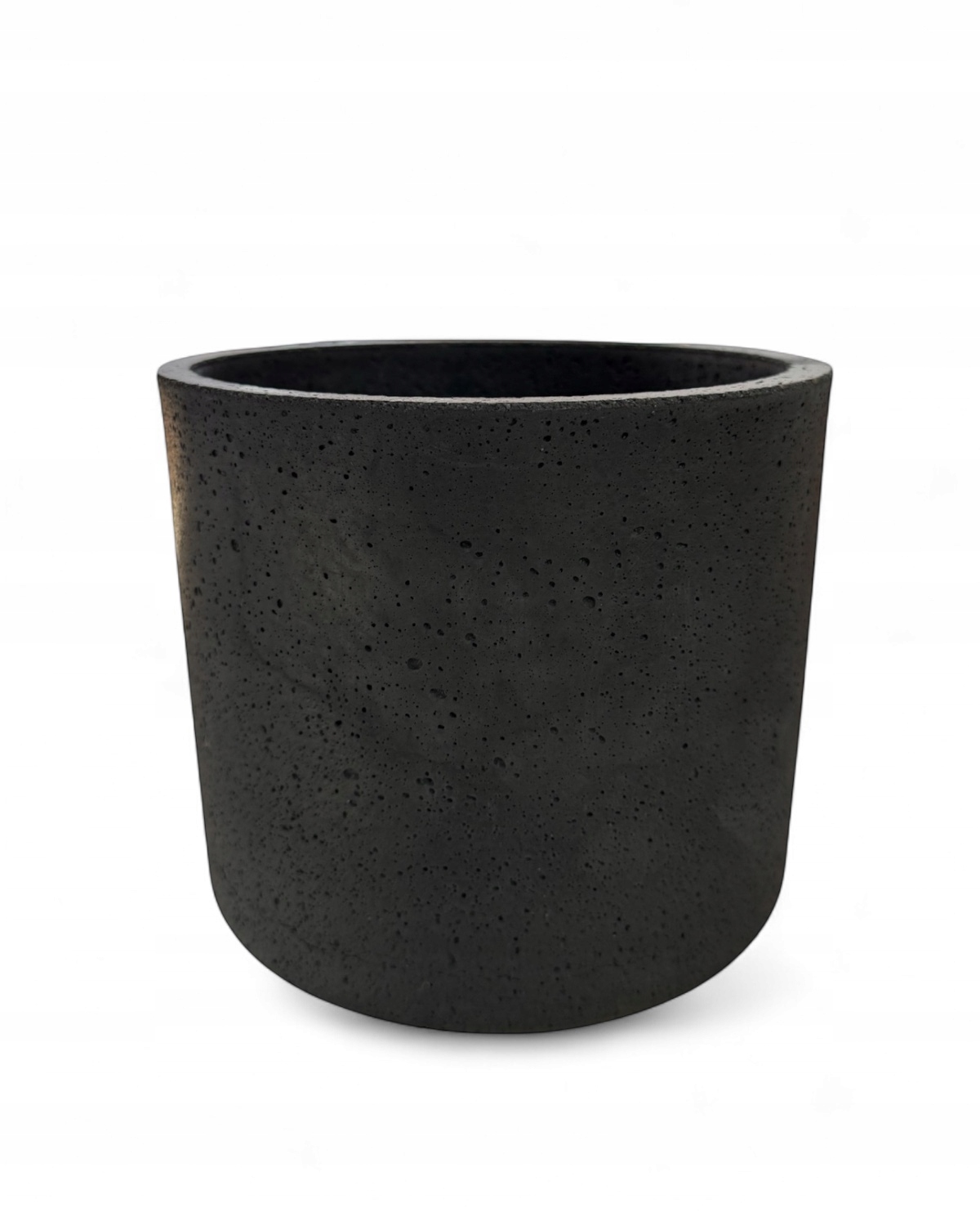 Okruhý betónový kvetináč Čierný 23 × 20 moderný